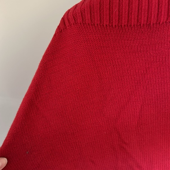 525 America made in the USA poncho sweater pocket red O/S - Picture 3 of 7